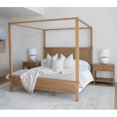 Details by Becki Owens, Ren 3pc Canopy Bedroom Set, Distressed Natural