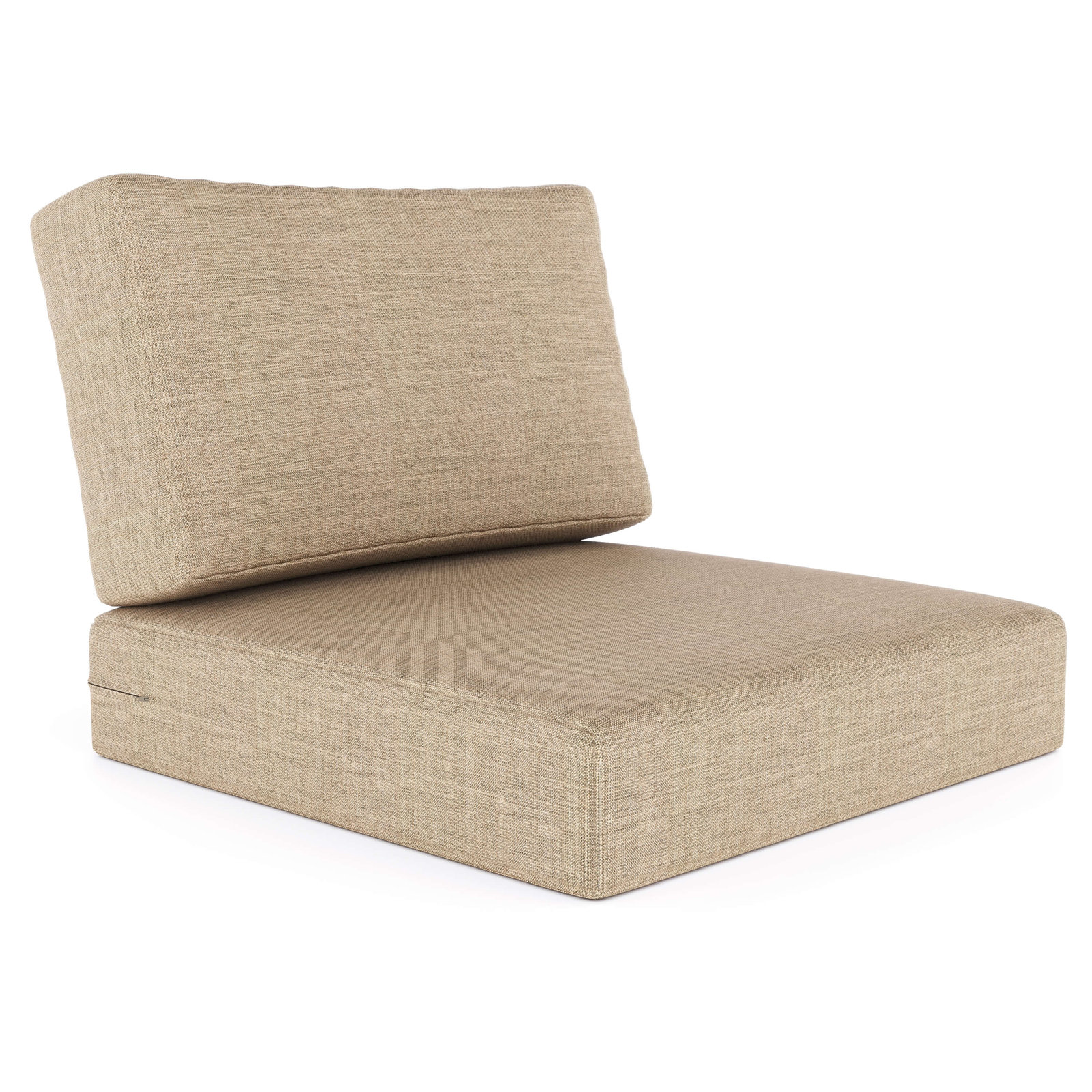 Amala Sunbrella® Seat and Back Cushion, Sunbrella® Cast Ash Plainweave, 28.5" W x 28.5" D