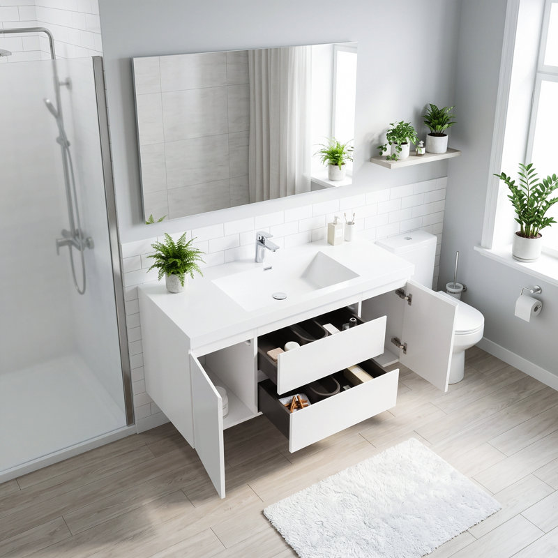 48" Floating Bathroom Vanity With Sink