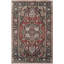 Wool Oriental Area Rug in Red/Charcoal