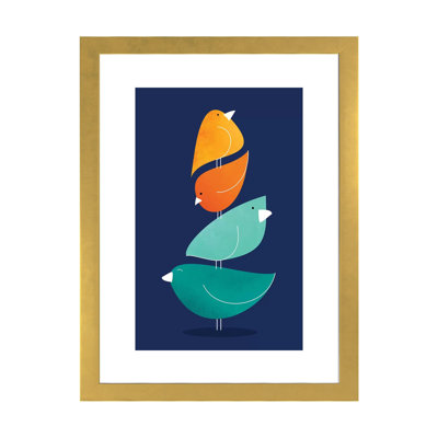 «Bird Stack I» par Modern Tropical - impression d'art graphique