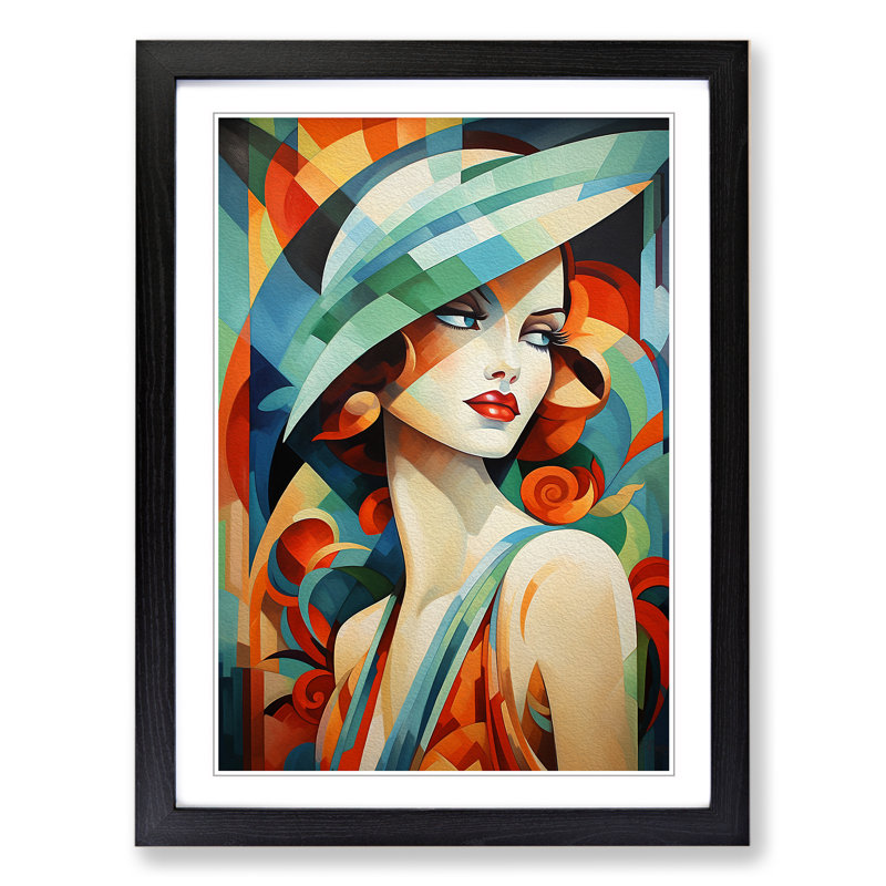Single Picture Frame Print on Wood, 46cm H x 34cm W, Black Framed