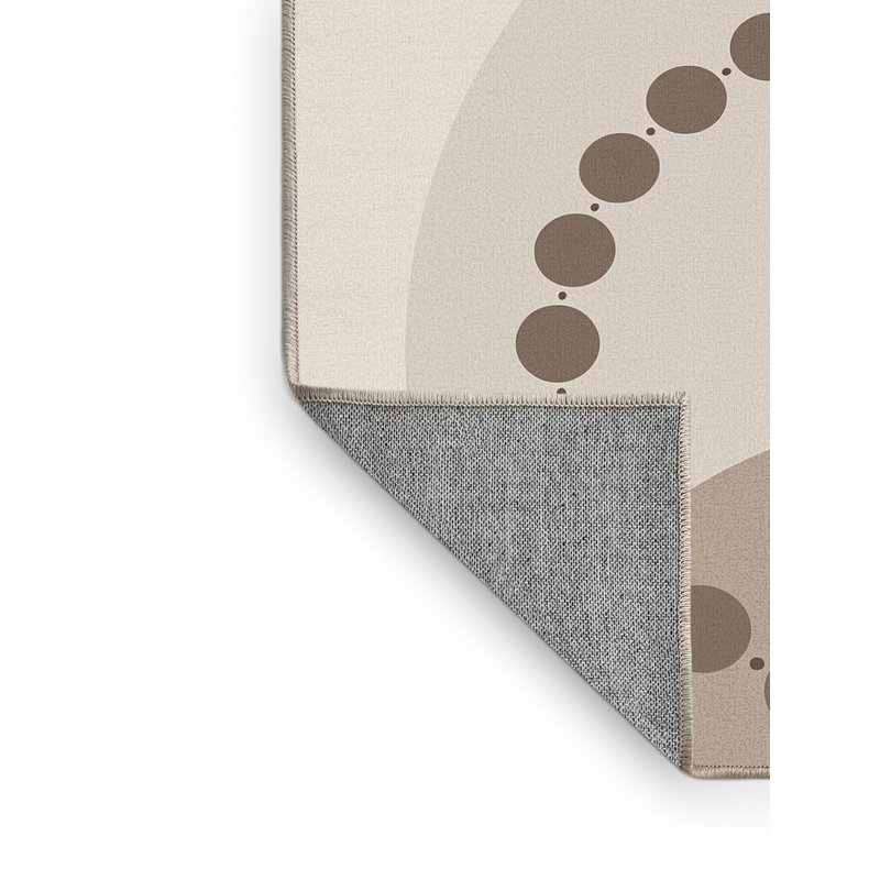 Tapis beige lavable à la machine Melton, 8 x 10