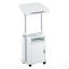 Chariot pour ordinateur portable ajustable avec rangement, idéal pour les espaces de travail ergonomiques et organisés