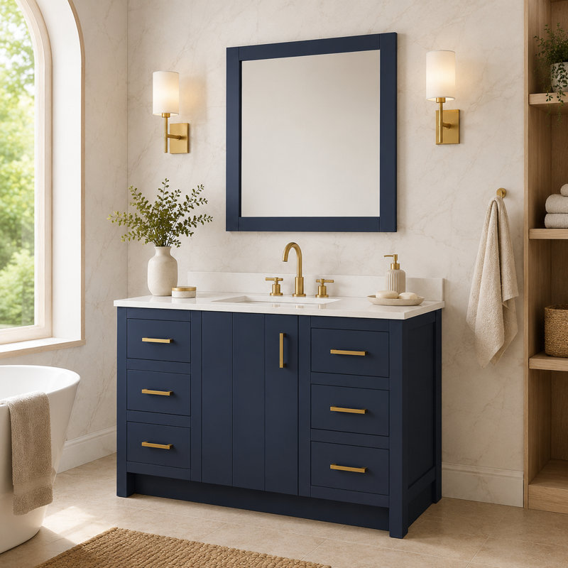 Ensemble de meuble-lavabo simple l 48 po, Blanc