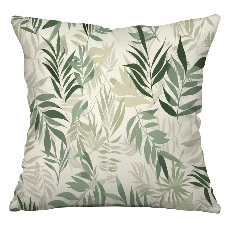 Coussin Botanical, H 14 po x l 14 po