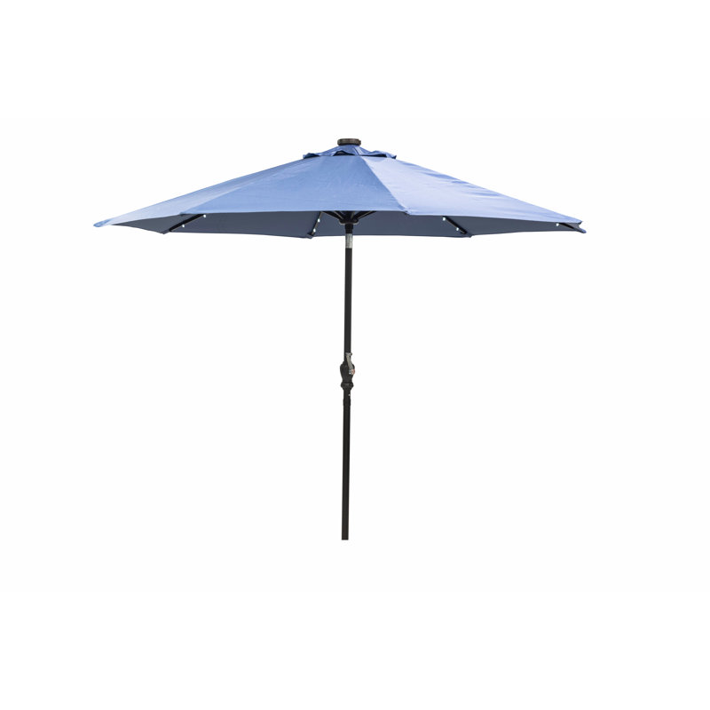 Parasol de marché solaire 9 'à DEL, Bleu