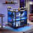 Ono Bar Unit with Storage, Bar Cabinet with Music Sensing LED Light-1837459047