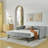 Daybed with Trundle Upholstered Tufted Sofa Bed,Boucle Fabric-791799096