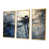 Toile avec cadre flottant or