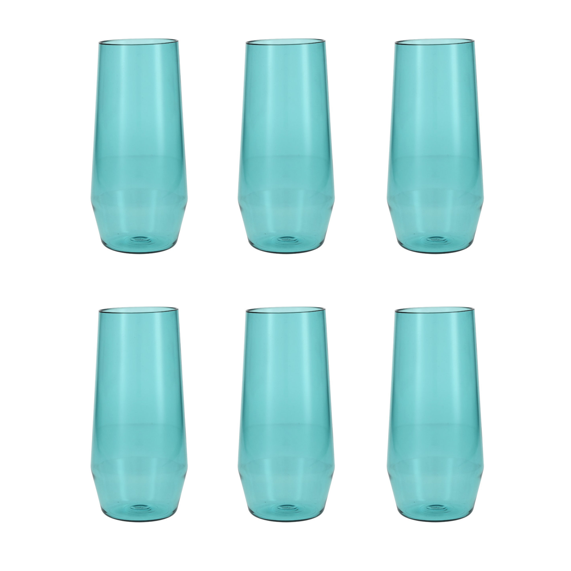 Fortessa Sole Outdoor Shatter Resistant BPA Free Premium Copolyester Plastic Drinkware 6 Pack, Terra Cotta Orange, Stemless Wine Glass
