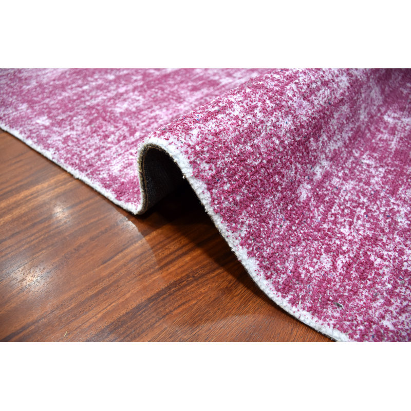 Indoor Rug, Rectangle 4' x 6', Pink 