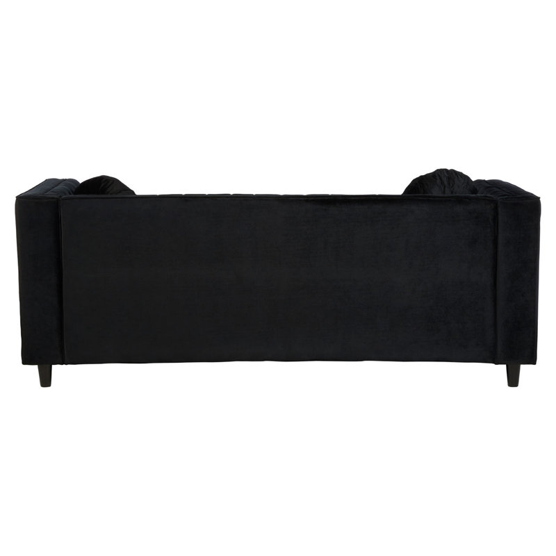 Lia Velvet Sofa, Black