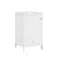 Meuble-lavabo de 20 po avec lavabo, armoire de salle de bain avec porte à fermeture douce, support de rangement et tiroir, blanc-1976220364
