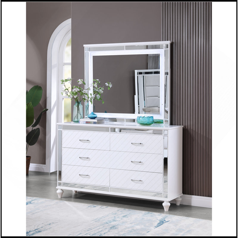 Miroir Livorno G02790-M, champagne argenté