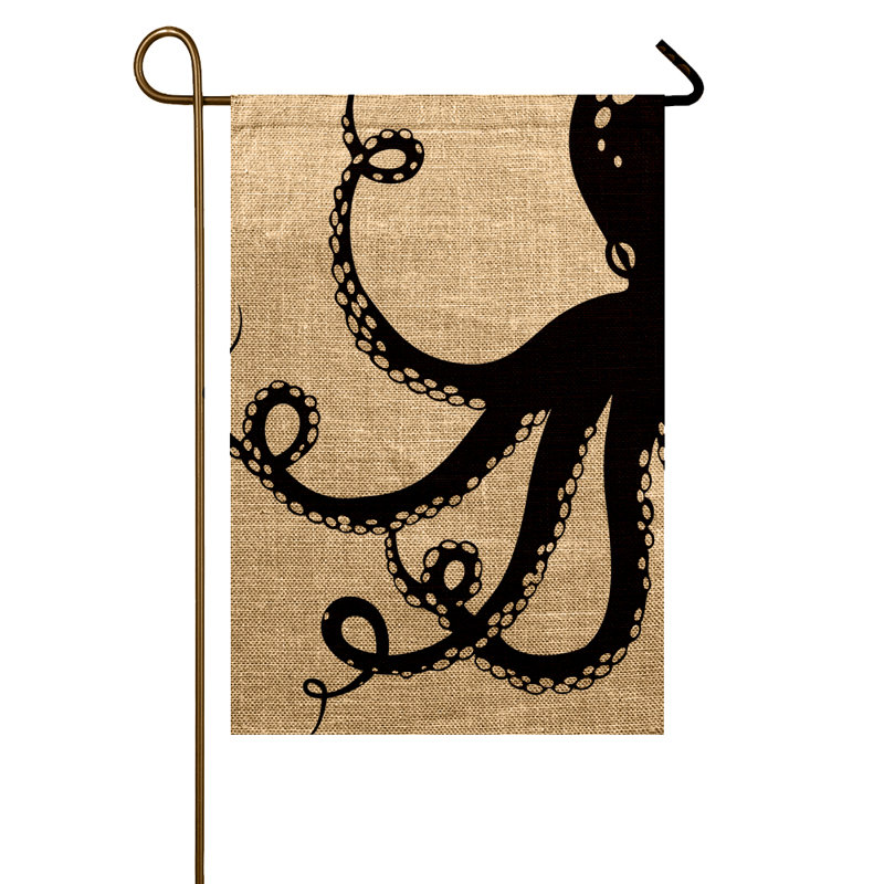 Double Sided 18'' H x 12'' W Burlap Animal Garden Flag