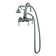 3 Handle Bathroom Clawfoot Tub Faucet with Diverter