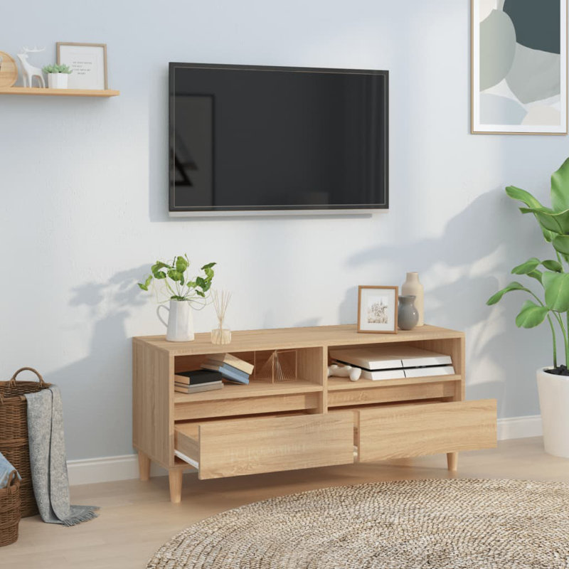 Howie TV Cabinet 100x34,5x44,5 cm Engineered Wood, Sonoma Oak