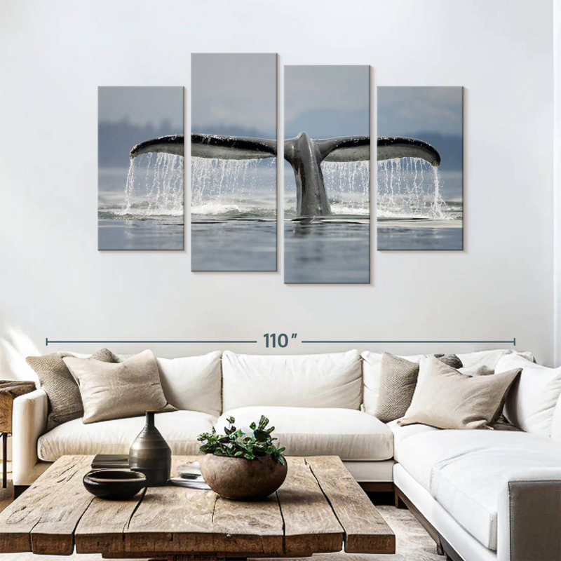 Brampt Diving Whale Tail, 54" H x 84" W