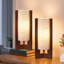 Petite lampe de chevet / table de chevet en bois massif 13,5 "-2067812728