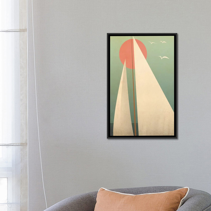 « voiles iii », impression sur toile tendue, Toile encadrée noire, L 18 po x H 26 po x P 1,5 po, Pas de tapis