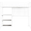Lit mezzanine simple blanc avec bureau et tableau blanc - Métal, pour créer votre propre espace Structure en métal, 3 tablettes-1289389862-1289389880