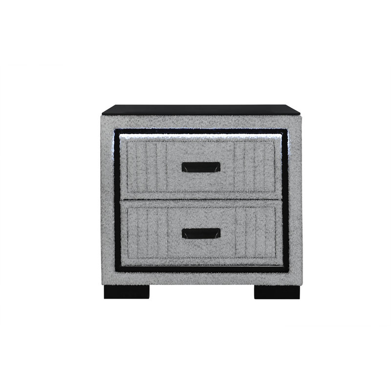 Isaiah Gray Nightstand, Gray