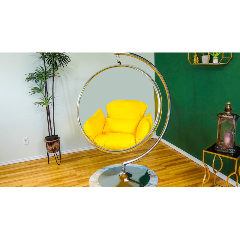 Balancelle avec support, Chrome / jaune
