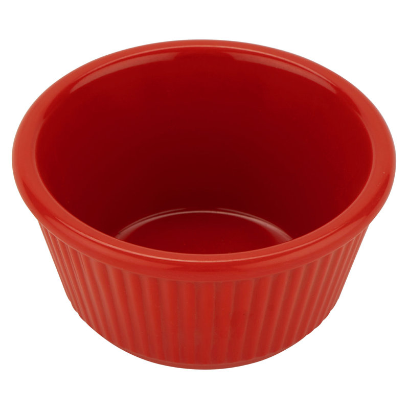 GET Plat de cuisson en mélamine et ramequin, Rouge