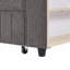  Canapé-lit convertible capitonné 61,4 po avec ports USB et porte-gobelets-881616518