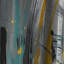 Rideau abstrait à motif géométrique jaune turquoise vibrant tourbillons II - 1 panneau-1340039745