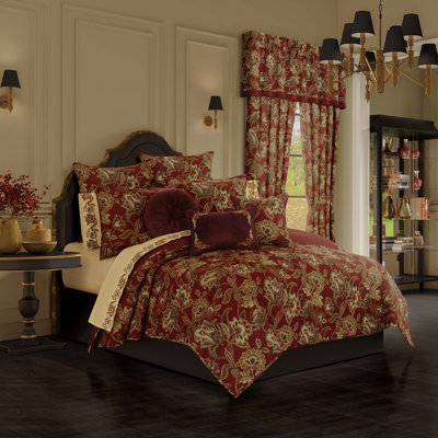Ensemble de courtepointe rouge Montecito