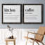 Kitchen Kitchen - Ensemble de 2 encadrements d'art textuel sur toile-285927577-285927574