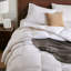 Édredon très grand lit - Édredon en duvet d'oie toutes saisons - Édredons matelassés ultra doux avec pattes d'angle - Lavable à la machine Hotel Collection (blanc uni)-211396438