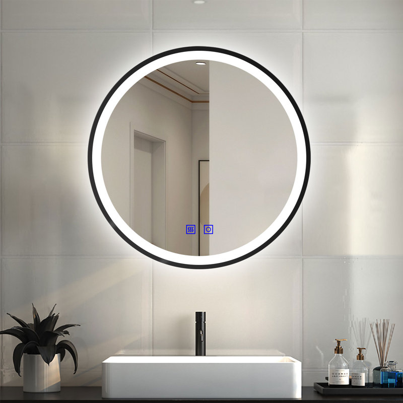 Caedance Round Wall Mirror, 70cm H x 70cm W