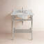 Évier de console 30 "avec pieds Kingston en laiton Templeton (8 pouces, 3 trous)-94488349