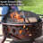Heavy-Duty Round Steel Mesh Fire Pit Spark Screen with Handle-1695081335