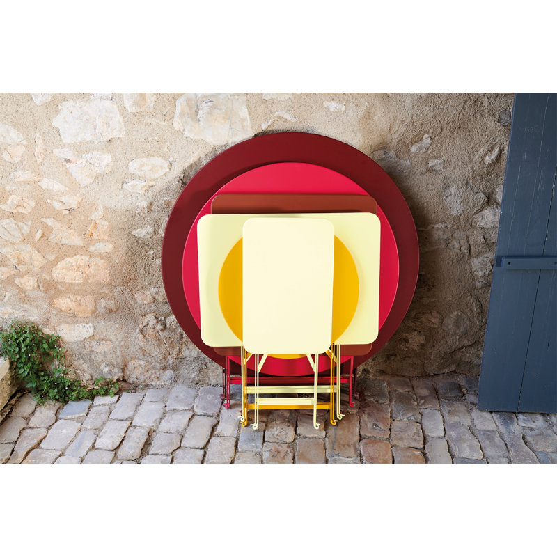 Bistro Outdoor Round Bistro Table, Acapulco Blue, 29" H x 24" W x 24" L