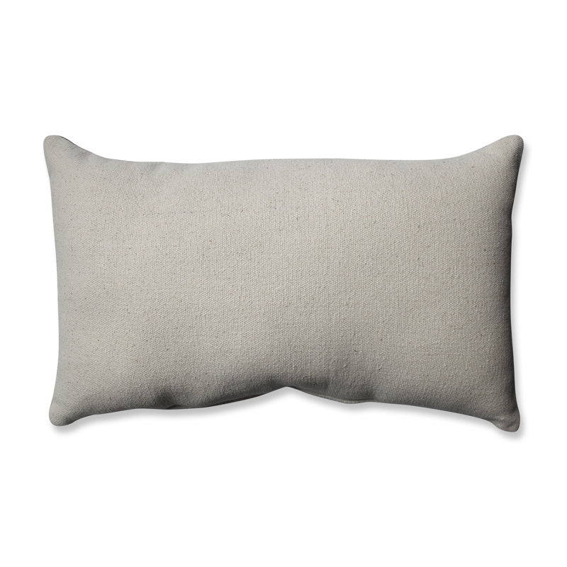 Shibori Bands Cotton Lumbar Pillow, Coffee/Latte