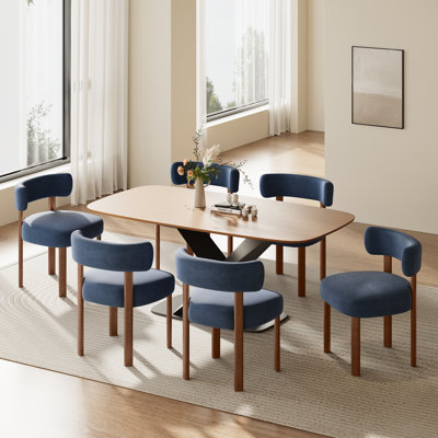 Upholstered Solid Wood Dining Chair Side Chair