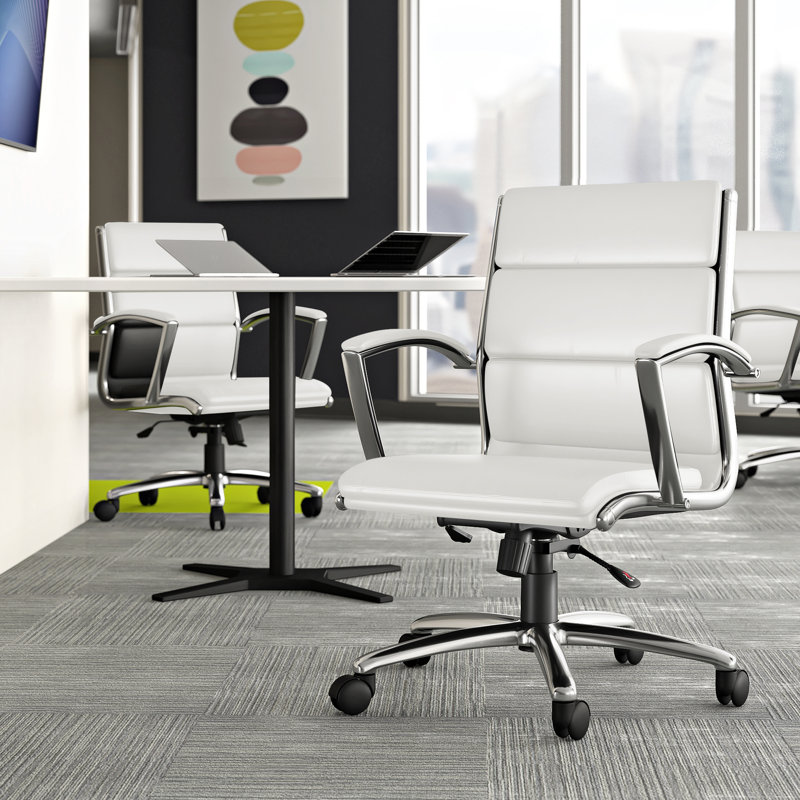 Upper Square™ Ayres Vinyl Conference Chair, White