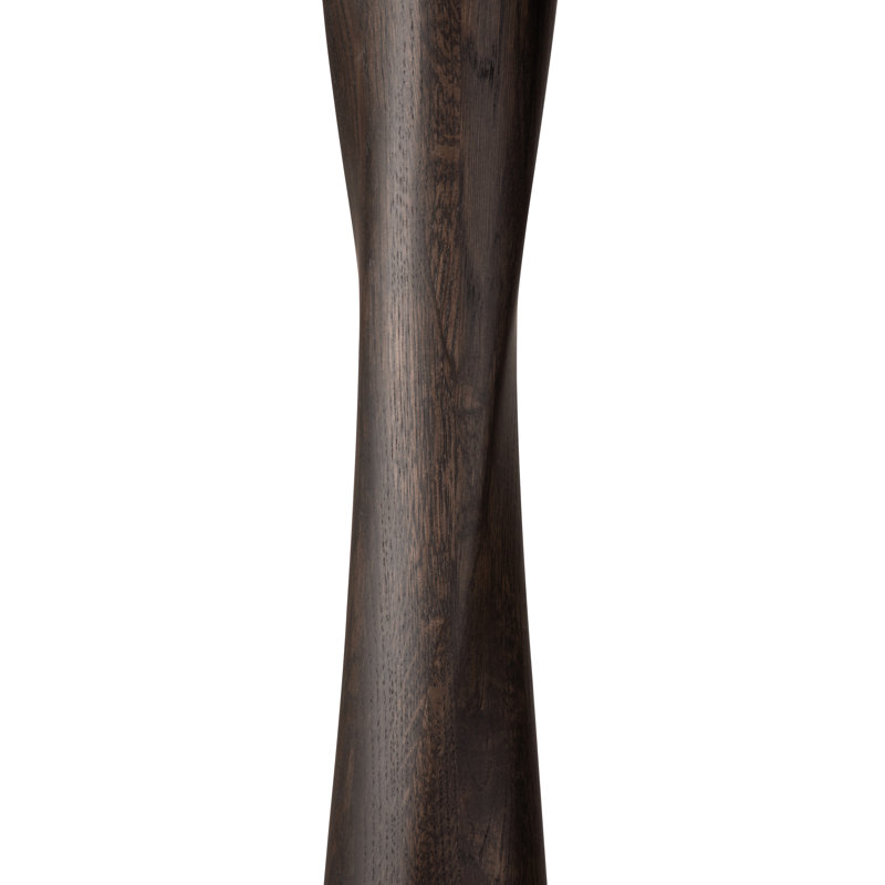 Torsion Round Oak Pedestal Dining Table, 30"H x 28"L x 28"W, Oak Brown