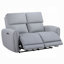 Causeuse inclinable Jero Power Motion, port USB, similicuir gris clair