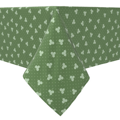 Fabric Textile Products, Inc. Square Tablecloth, 100% Cotton, 60X60", Patterned Background With Clovers