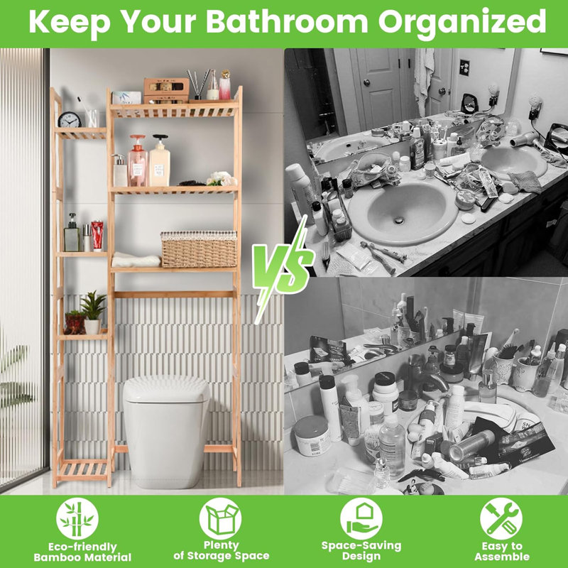 The Toilet Storage Cabinet Bamboo