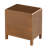 Manish Rustic Farmhouse 2 - Drawer Nightstand with Burl Finish-1907514494