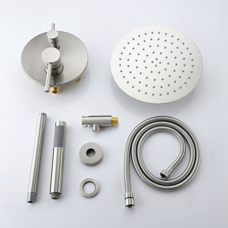 Robinet de douche avec tête de 10 pouces et système de douche à main amovible