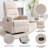 Manual Recliner Chair with Rocker and Swivel in Fabric-243792394
