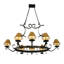 Laramie Steel Handcrafted Oval Chandelier Pot Rack