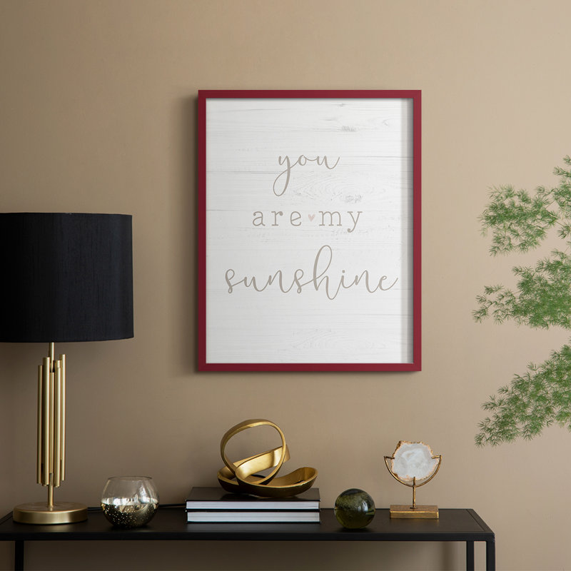 Sunshine Framed Print - Solid Wood, 21" H x 17" W, Red